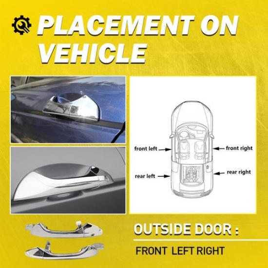 2Pcs Front LH+RH Exterior Door Handle For 2008-2012 Honda Accord Car Outside EXC