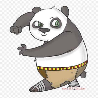 Cartoon Master Shifu Iron On Heat Transfer Printing Vinyl Patches Sticker for Clothes DIY Appliques Washable Patches