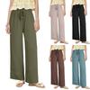 Pantalons Larges Pour Femmes Pantalons Élastiques à Cordon de Serrage Avec Poches Vêtements d'Été pour Vacances à la Plage
