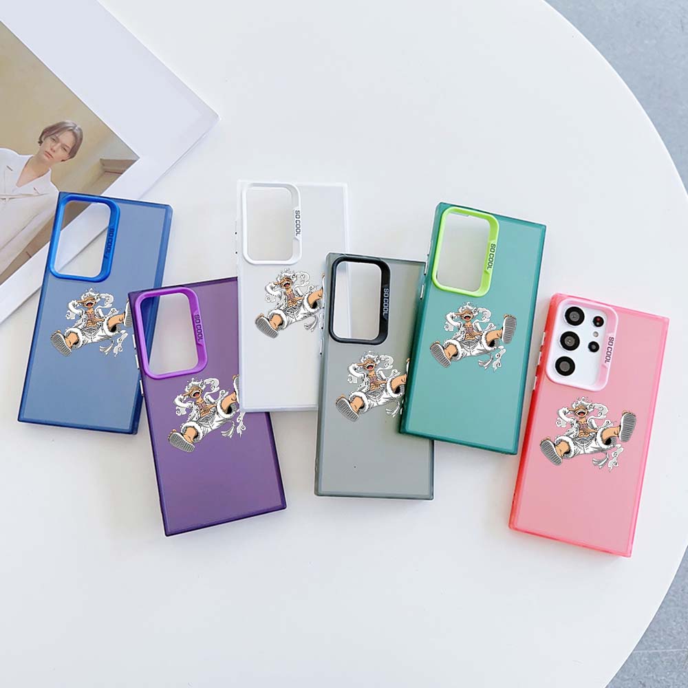 

N62 One Piece Luffy Gear 5 Чехол для телефона с мягкой каймой для Samsung S24 S22 S23 Ultra A54 A34 A24 A14 A15 Xiaomi POCO X5 Pro Redmi Note 12S Жесткая задняя крышка