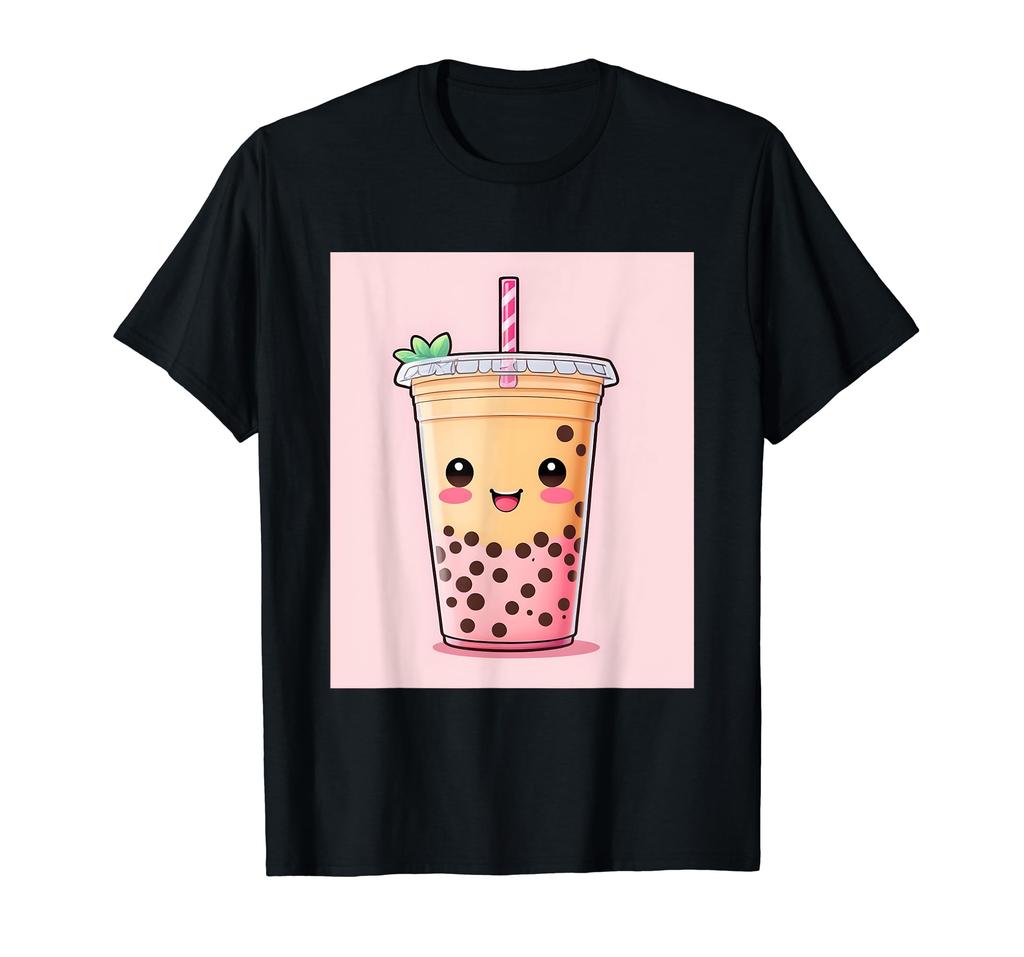 Stuff Print Kawaii, Boba, Cute, Kibi, Japanese, T-Shirt