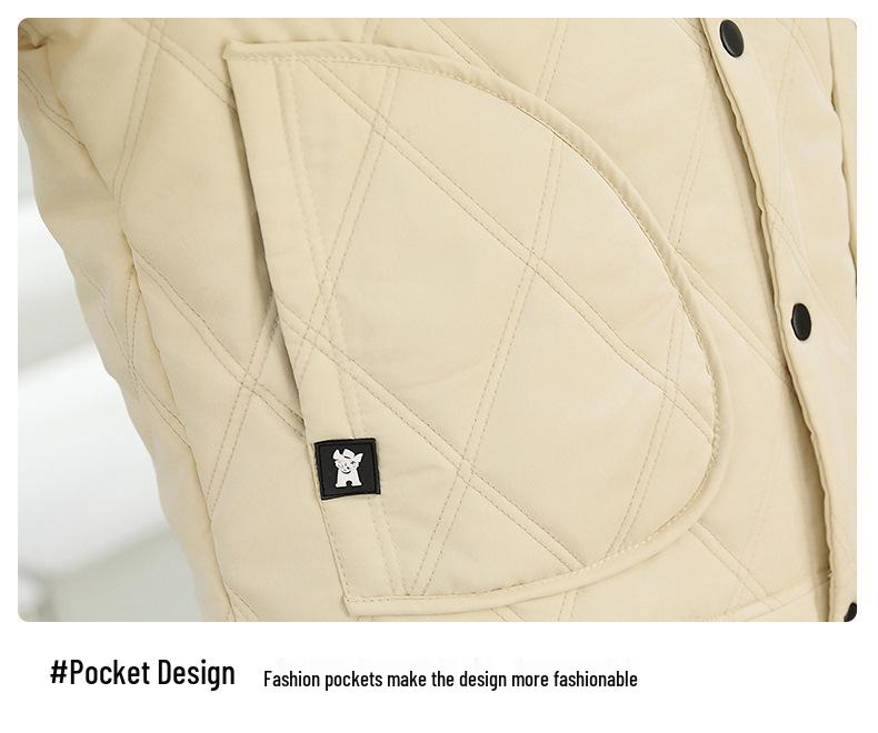 Men's Trendy Lapel Cotton Jacket: Thickened, Warm, Velvet-Padded Outerwear for Autumn and Winter.
