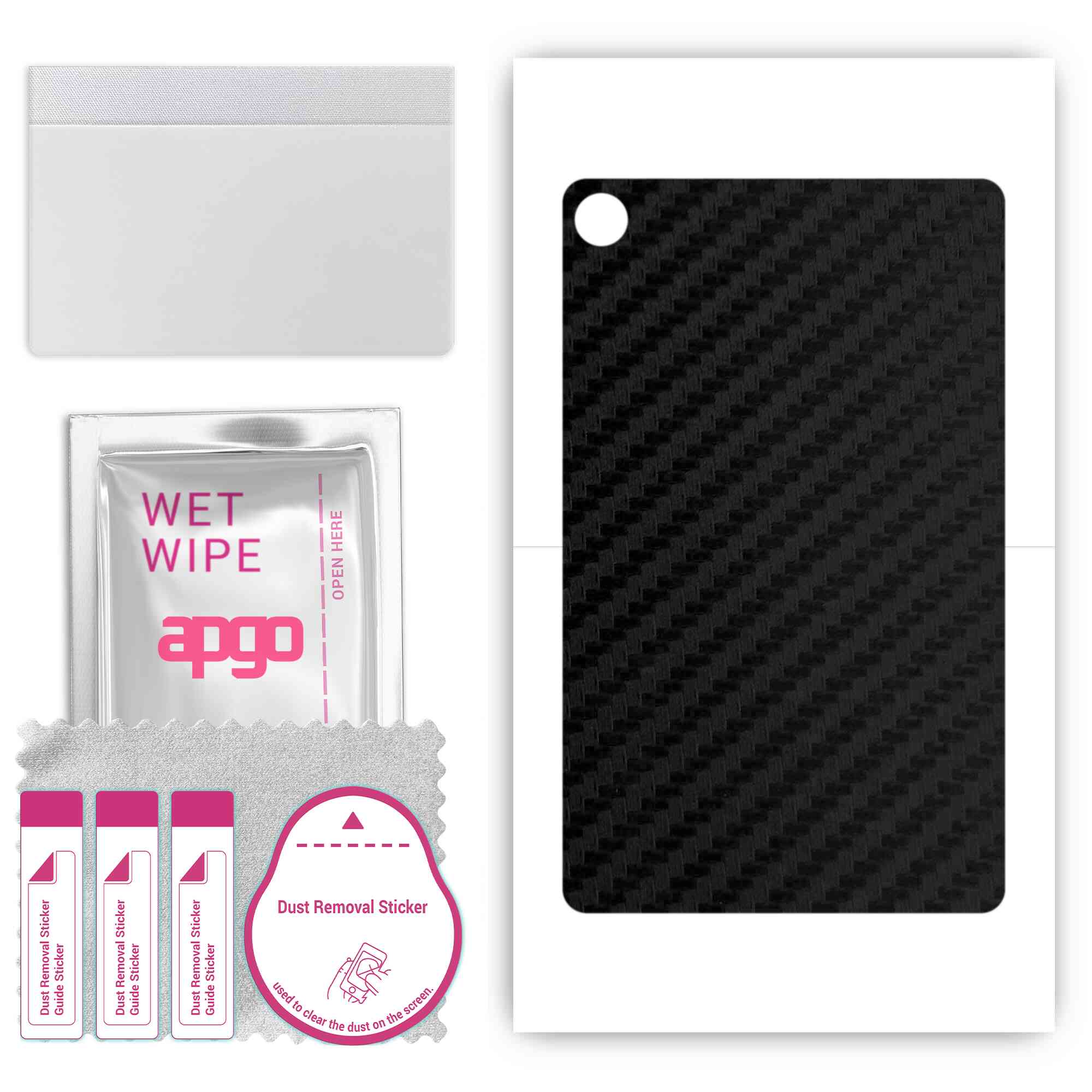 

Apgo Protective Skin Sticker для задньої панелі, сумісний з Lenovo Tab M8 (HD), Пакетна плівка, фольга, вініл – візерунок чорного вуглецю