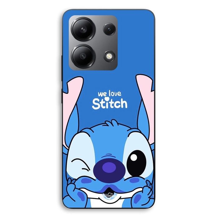 Coque de téléphone - MANIACASE - Xiaomi Redmi Note 13 4G - Silicone TPU - Motif Ohana/Stitch - Bleu