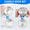 2025 Trend 150Pcs Aluminum Tea Lights Cups, With 150 Pcs Candle Wicks Empty Candle For Candle Lovers