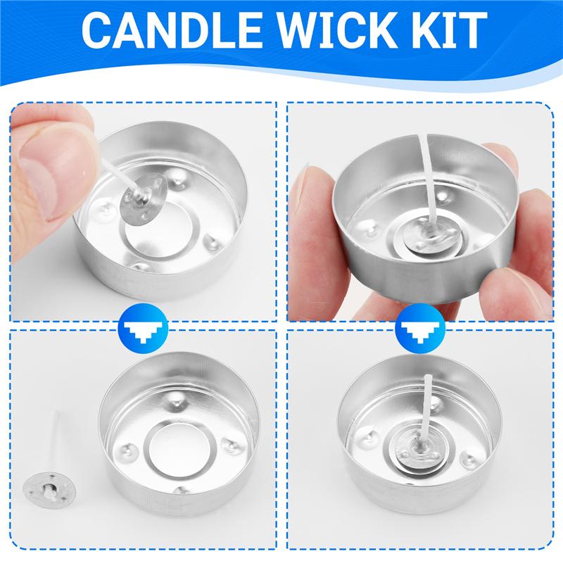 2025 Trend 150Pcs Aluminum Tea Lights Cups, With 150 Pcs Candle Wicks Empty Candle For Candle Lovers