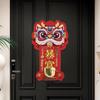Dopamine Lion Dance Refrigerator Magnetic New Year Door Decoration Magnetic Bell Refrigerator Sticker Hanging Ornament Festive