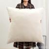 Soft Velvet Large Square Pillow Cover Sofa Cushion Living Room Back Bedside Cushions Case Protector Solid Color 80x80CM