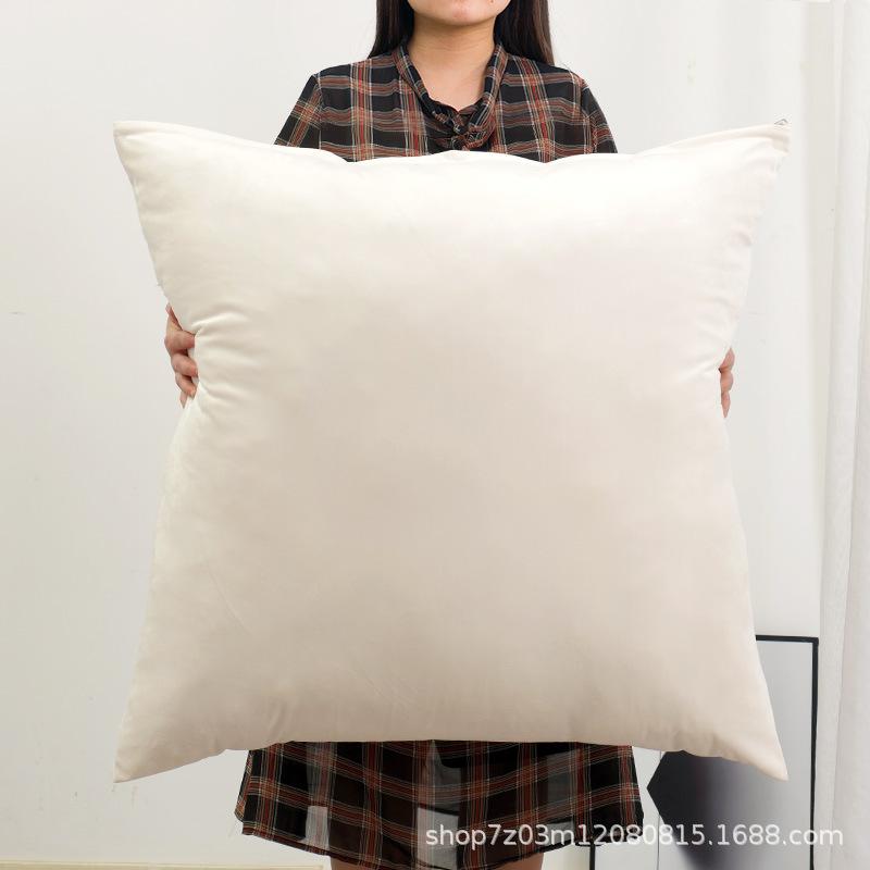 Soft Velvet Large Square Pillow Cover Sofa Cushion Living Room Back Bedside Cushions Case Protector Solid Color 80x80CM