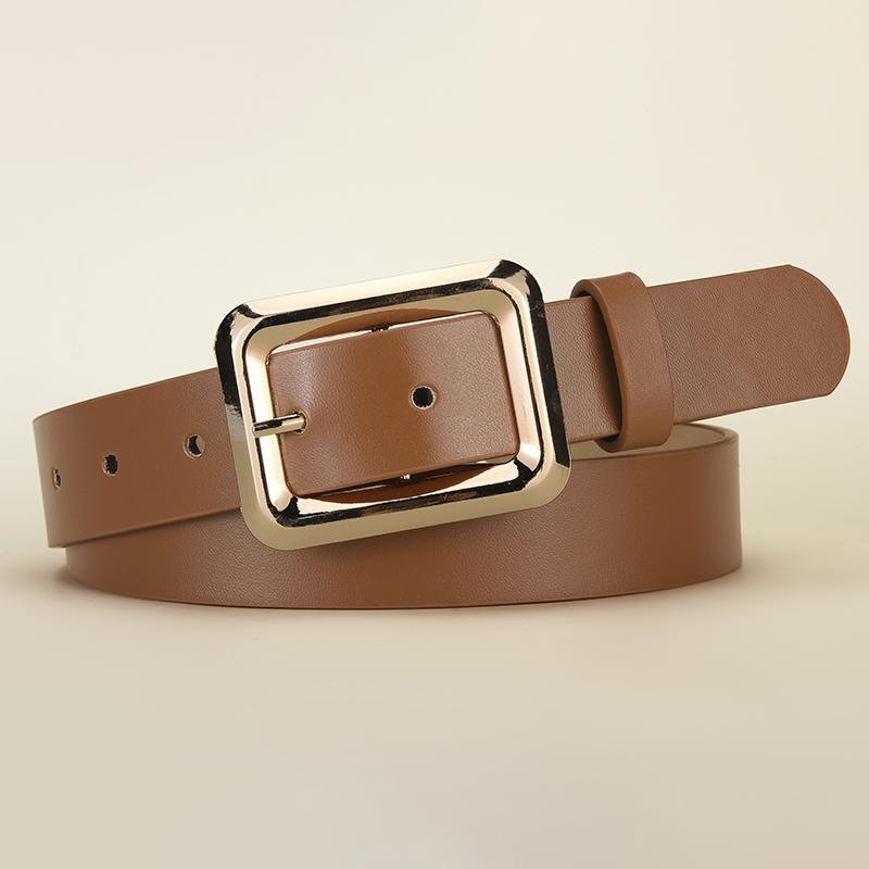 Fashionable Square Pin Buckle Women's Belt With Dress Casual Pants Belt Retro Trendy Women's Birthday Party Gifts