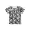 Comfortable Short Sleeve Crew Neck T-Shirt Women Tops Black White Checkerboard VN000GTDCWT