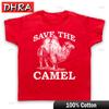 SAVE THE CAMEL ANIMAL RIGHTS PROTEST SLOGAN FUNNY KIDS CHILDS TSHIRT with Urban Retro T Shirts Casual Short Sleeve Tee Shirt