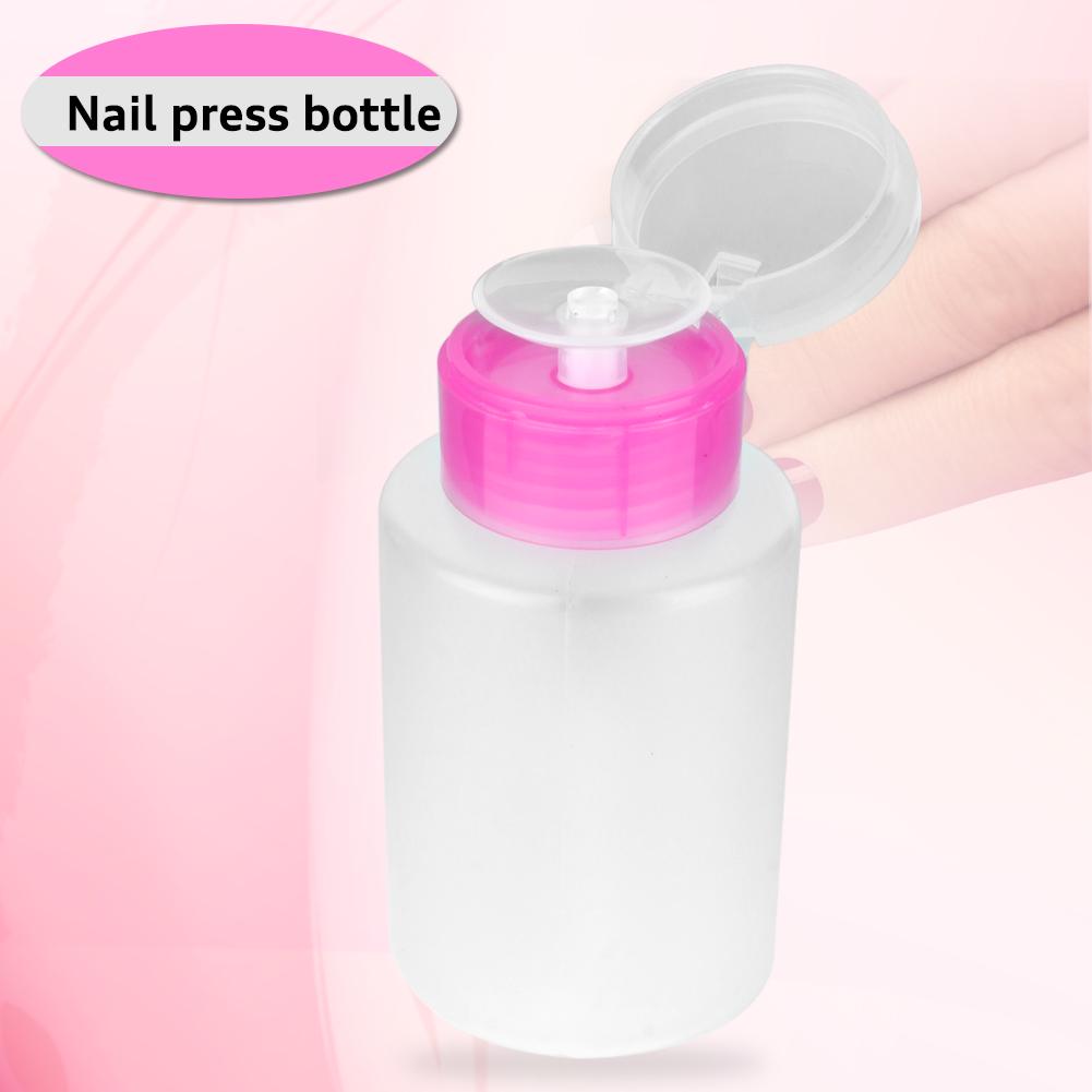 60/150ml Empty Pump Dispenser Container Clean Nail Polish Remover Liquid Bottle