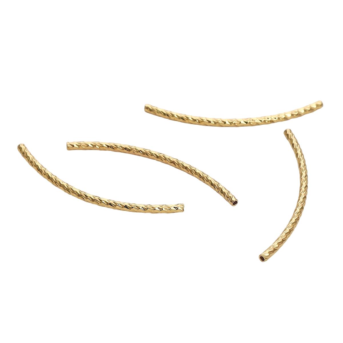 

Медная изогнутая трубка с подвесками для изготовления ювелирных изделий своими руками, аксессуары для рукоделия 1.5x35mm 10pcs