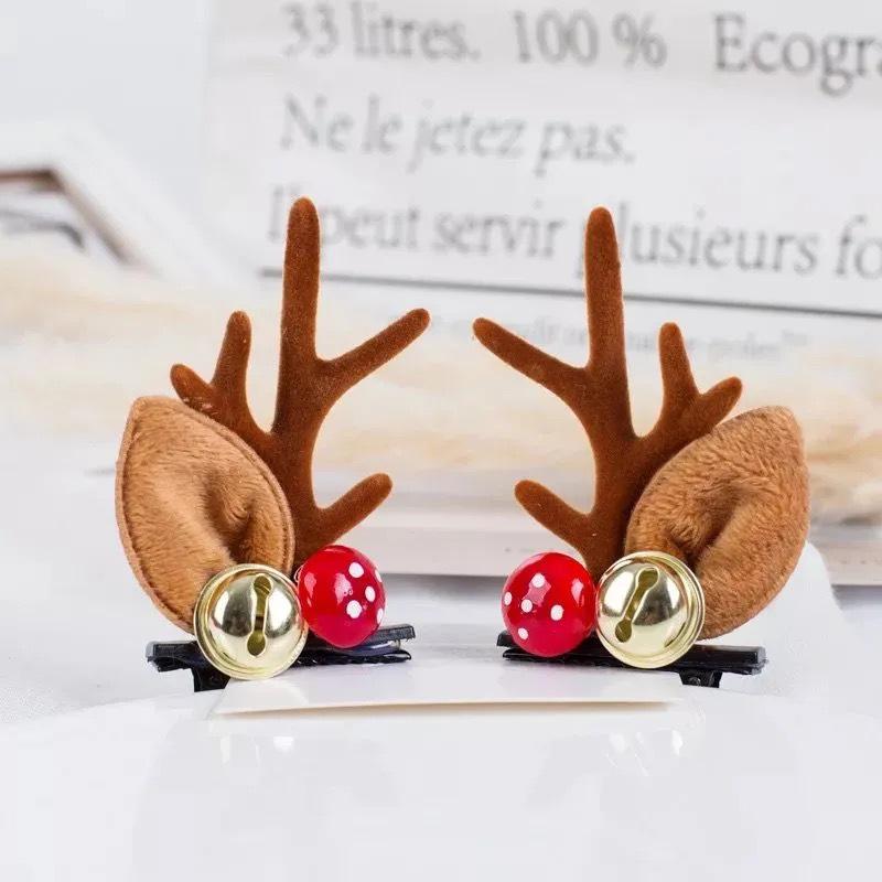 Barrette Serre-tête Bois de Faon Style Mori - Accessoire de Cheveux de Noël Mignon d'Inspiration Féerique pour Femmes