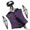 Gothic Halter Neck Steel Bone Side Zipper Corset Slimming Body Shaper Top