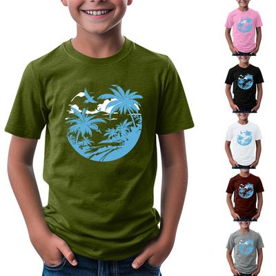 Kleinkind Mädchen Jungen T-Shirts Kinder Top Jungen und Mädchen Bedrucktes Kurzarm T-Shirt
