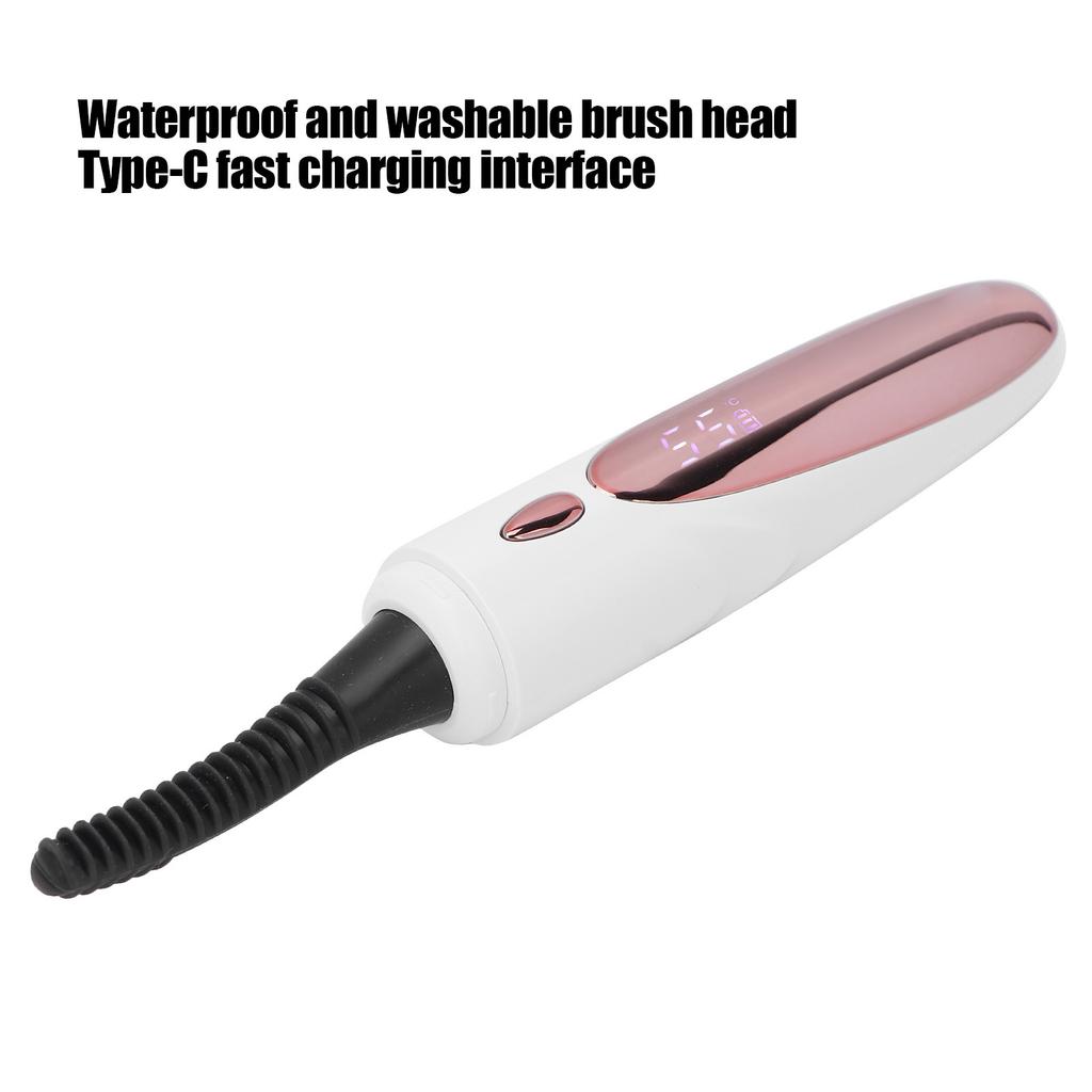 Heated Eyelash    Re able Silicone Brush Head Portable Electric Eyelash    for Women