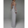 Spring Summer New European American Women's Sexy Strapless Pearl Bodycon Mini Dress, In Stock