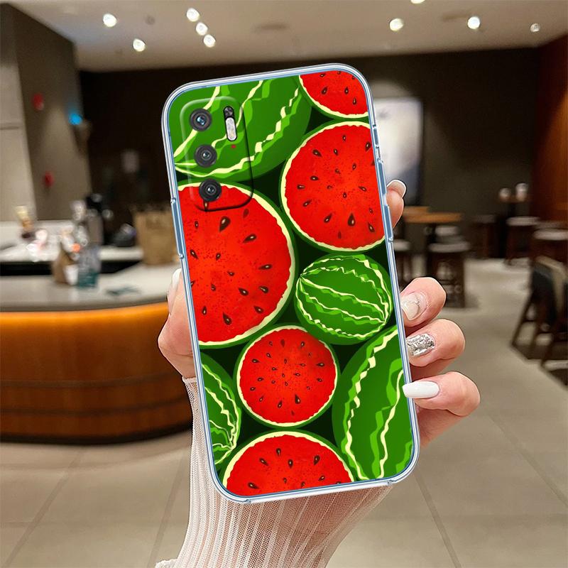 UP19 Cartoon Fruit Watermelon Transparent Phone Case for Motorola Moto G7 G8 G9 G84 G85 G73 G24 G15 Z2 Play Power Plus