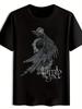 Black T-shirt with Intricate Eagle & Floral Design - "Lamb of God" Text