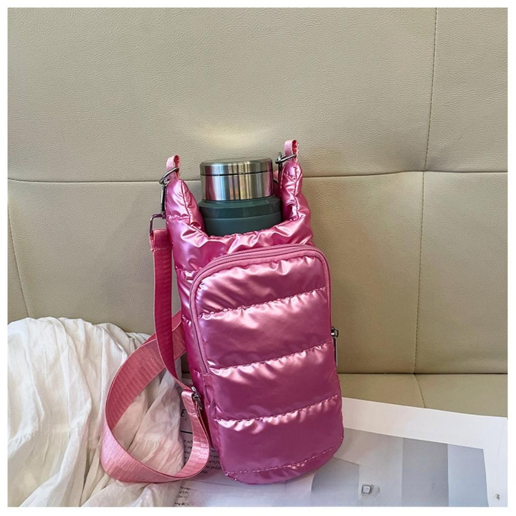 Portable Down Bottle Cover, Fashionable Insulation Foam Cup Cover, Multifunctional Kettle Protection Bag, Outdoor Waterproof Crossbody Bag