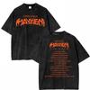 Vintage Washed Lady Gaga The Mayhem Ball Tour 2026 T Shirt Fashion Men/Women Aesthetic High Quality Acid Wash 100% Cotton Tees