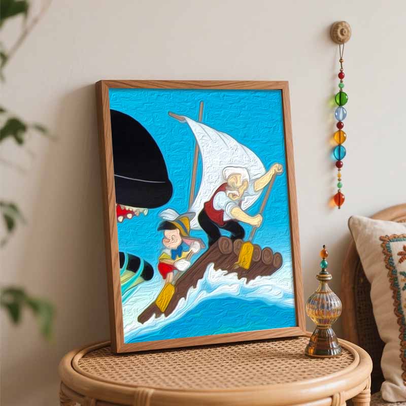Disney Pinocchio oil painting painting art kit handmade diy home decorations