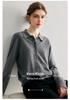 Women's 100% Pure Cashmere Polo Collar Sweater - Autumn/Winter Long Sleeve Loose Knitted Pullover