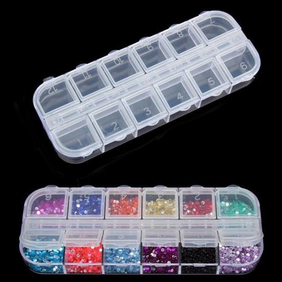 Storage Box Multi-purpose Single Buckles Design 12 Grids Jewelry Storage Case for Women