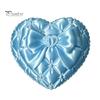 Desktop Jewelry Organizer 3D Print Heart Storage Box, with Satin Simulation Texture, Bow Anti-tangle Design Macaron Organizer, Portable for Necklaces