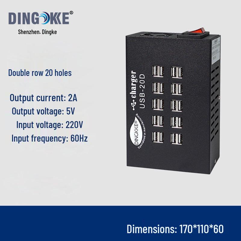USB Multi-Port Charger: 10-100 Port Station with PD/QC3.0 Fast Charging - Charger King