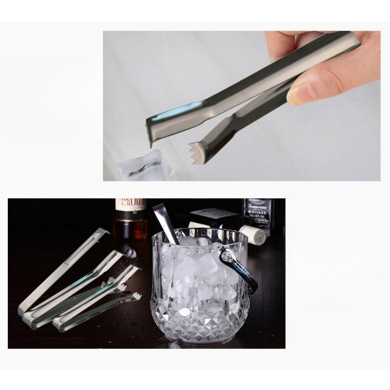 Stainless Steel Ice Clip for Ice Cube Clip Stainless Steel Food Clip with Magnetic Ice Clip Barbecue Clip