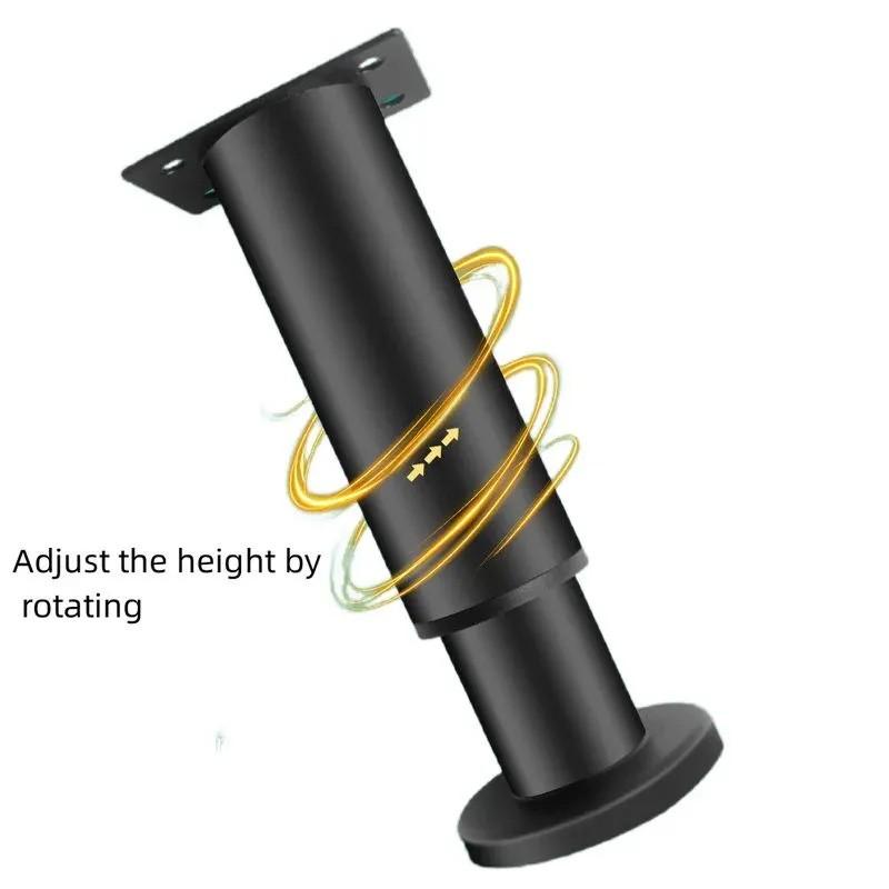 Регулируемые телескопические ножки шкафа, ножки стола, регулируемая высота, круглая мебель, ножки дивана, опорные ножки чёрный