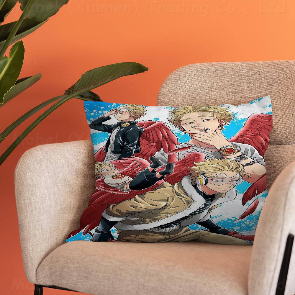 Anime My Hero Academia Hawks Cushion Cover Pillow Cover Decor Pillowcase Printed Cushion Case for Couch