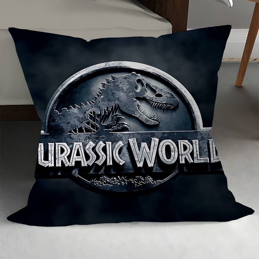 

J-Jurassic P-Park Logo Office Cushion Pillowcase Car Cushion Cover45X45CM Lumbar Pillowcase Sofa Pillowcover 12x12Inch