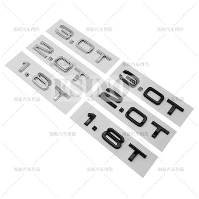 New 3D 1.8T 2.0T 3.0T Car Trunk ABS Badge Emblem Rear Tailgate Fender Door Adhesive Badge for Hot A4 A5 A6 A7 A8 Q3 Q5 Q7