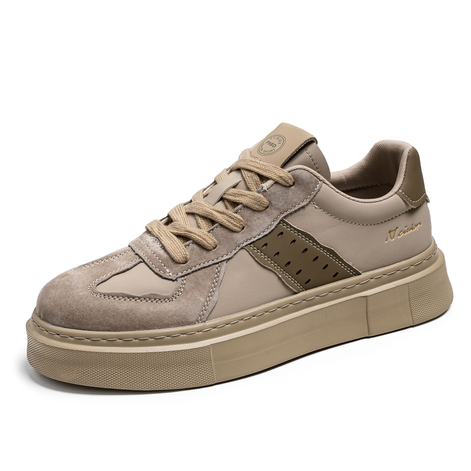 

2024 Spring New Men s Low-top Board Shoes Teen Student Casual Shoes Live Sports Versatile Leather Men s Shoes 44 абрикосовий