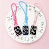 Big Numbers Pocket Watch Keychain LED Digital Watch Portable Electronic Hanging Watch  Kid Adult