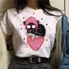Animals Printing T-Shirt Top Basic Tees Women'S Shirt Short Sleeve Neck Fashion Casual Sport Clothes Harajuku Style High Quality