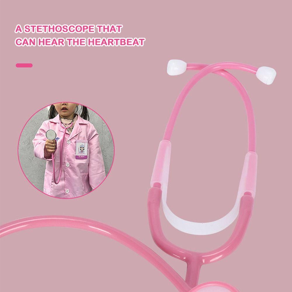 Multi Color Stethoscope Family Parent-Unisex Games DIY Simulation Doctor's Imitation Role Play Plastic Stethoscope Students