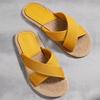 Handmade Ladies Home Slipper Women Sandals Casual Outdoor Cross Slippers Female Summer Beach Wear Flowers Flat Heel Shoes