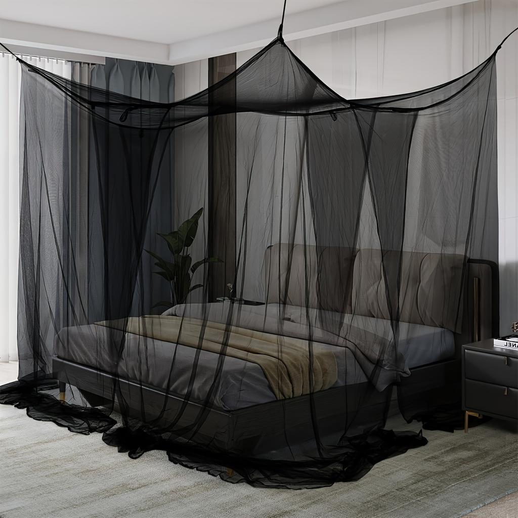 Quadrangle Mosquito Net Floor To Ceiling Bed Curtain Double Opening Mosquito Net Mosquito Proof Net Cover Fit for All Bed Sizes