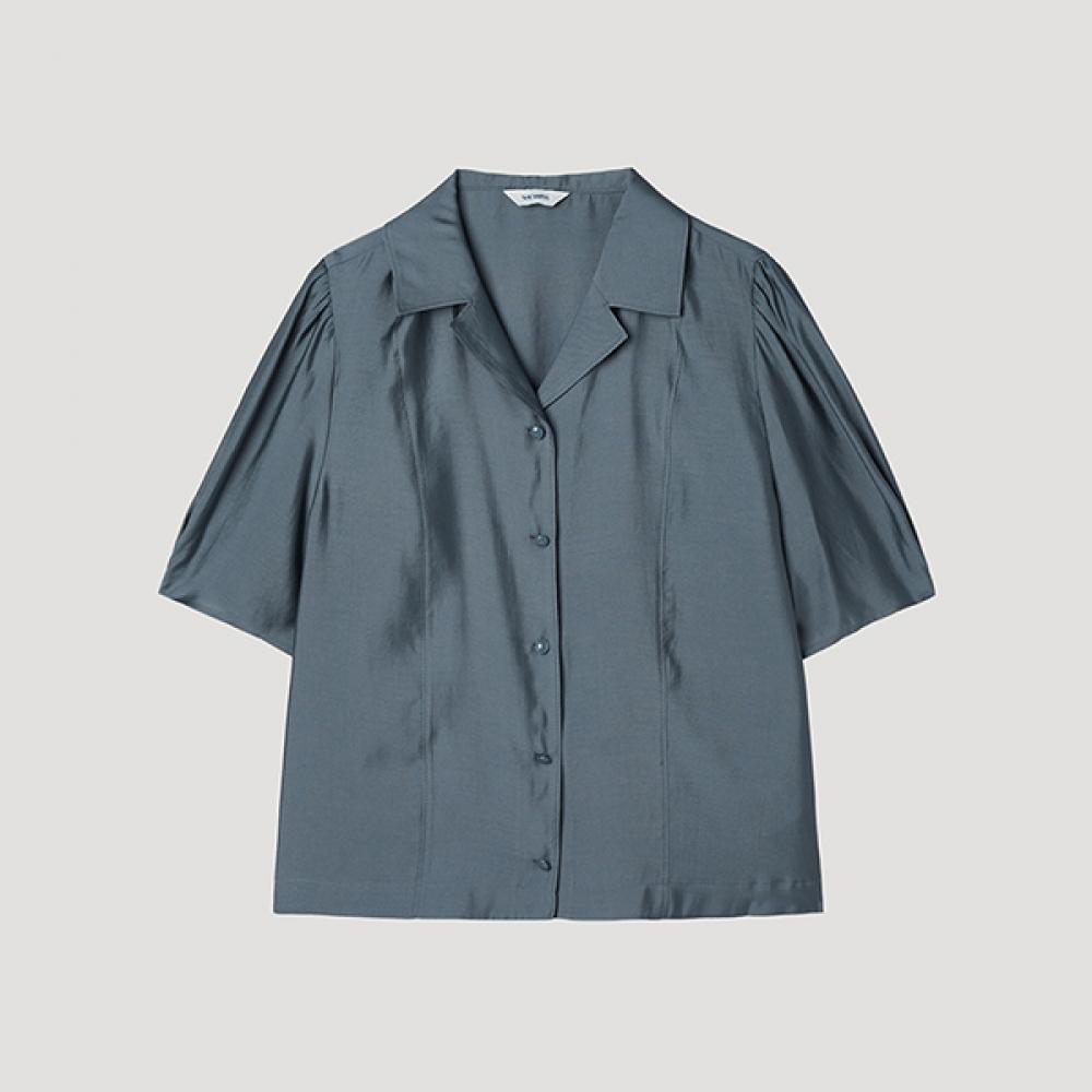 

[She S miSS] Collar Puff Short Sleeve blouSe Swwblp22120 Gr Grey/55