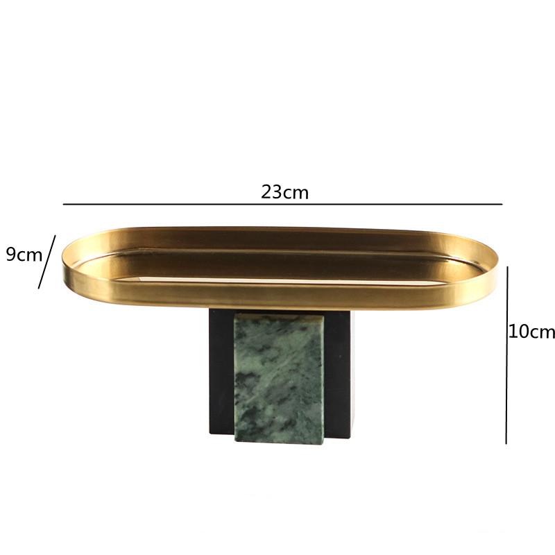 

Irregular High Foot Marble Decorative Service Tray, Metal Fruit Tray, Snack, Candy, Jewelry Storage Tray, Home Decoration