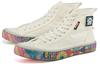 Men's Sneakers Craig&Karl x Kappa Trendy Slip Resistant Abrasion Resistant High top Canvas Shoes Unisex Ecru,