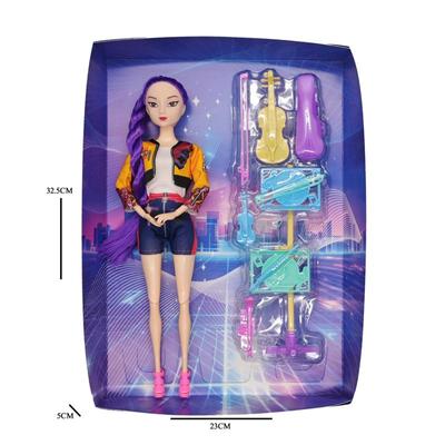 Boneca de Grupo de Meninas de 32cm, Conjunto de Acessórios Musicais de Bruxo, Brinquedo Temático, Material Plástico