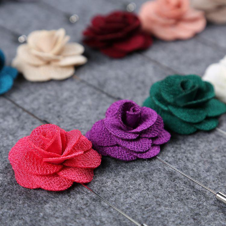 Camellia Style Collar Pin Brooch - Unisex Suit Accessory
