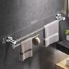 Wall-Mounted Chrome Rotating Double Towel Bar