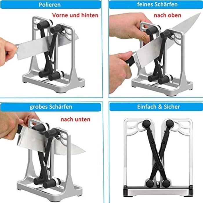 Dealswin afilador/afilador manual de cuchillos de cocina profesional